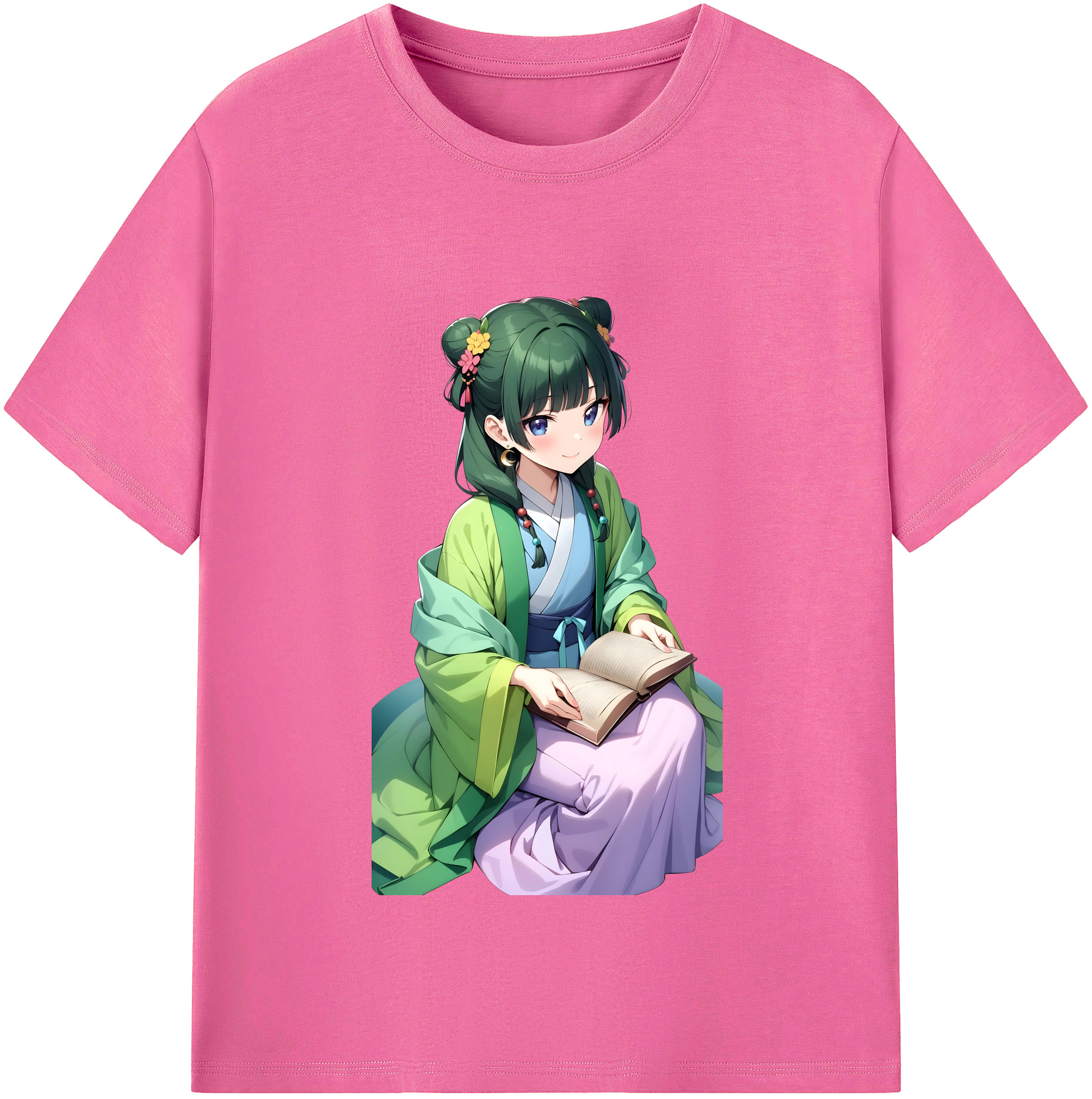 （画像用） 薬屋のひとりごと The Apothecary Diaries レディースカジュアルプリントTシャツ（綿100％）